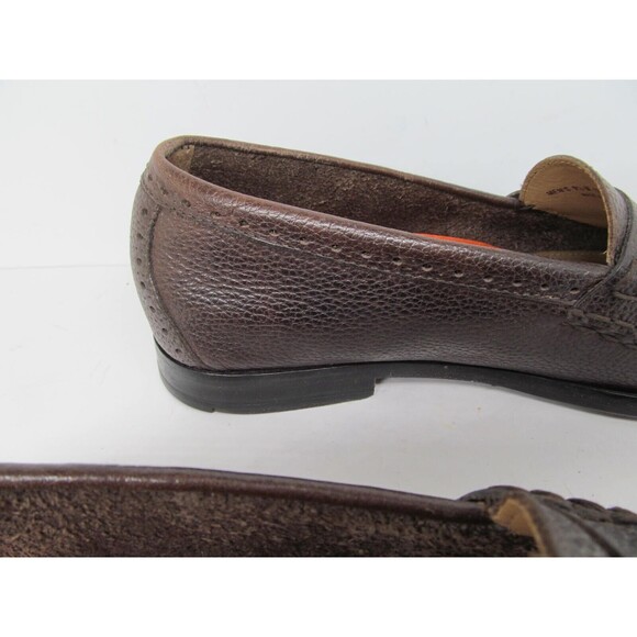 Cole Haan Grand o's Maine Pinch Mens Brown Pebbled Leather Penny Loafers US 9.5 - Picture 11 of 16